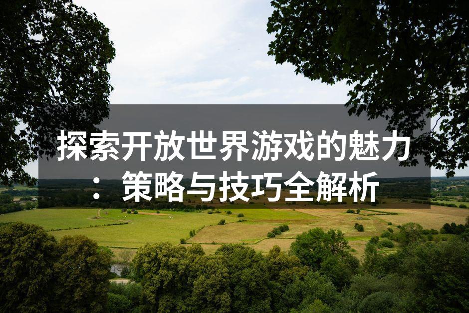 探索开放世界游戏的魅力：策略与技巧全解析